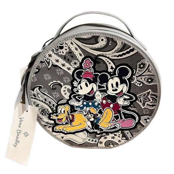 NWT Vera Bradley Bag Whimsy Cosmetic In Disney Mickey Mouse Piccadilly Paisley - Picture 6 of 15